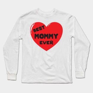 Best mommy ever heart doodle hand drawn design Long Sleeve T-Shirt